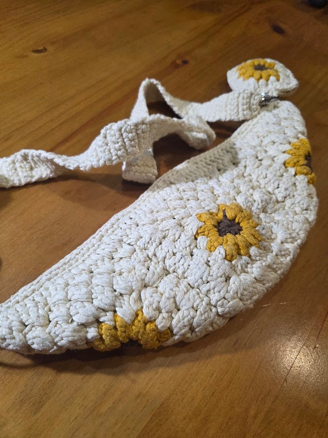 Bolso de crochet rosa